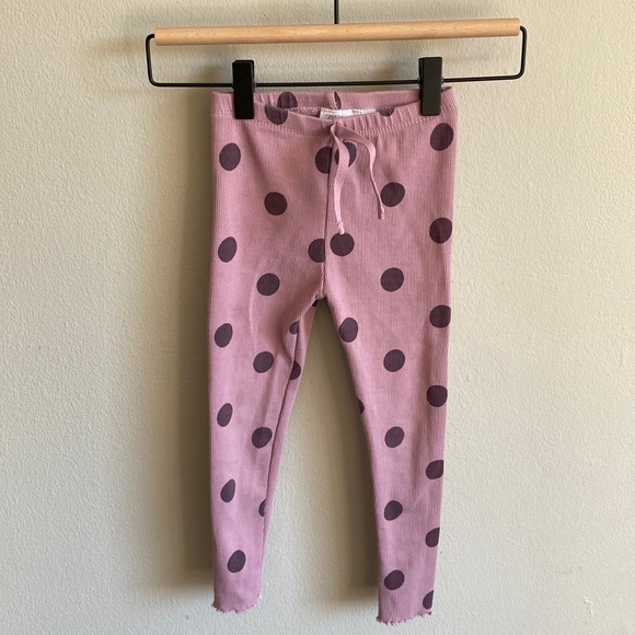 Zara Bottoms Zara Ribbed Polka Dot Leggings Poshmark